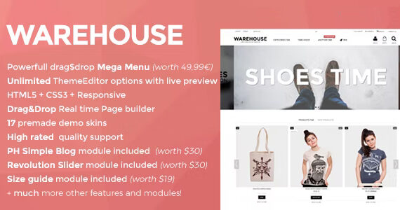 Warehouse – Prestashop theme with elementor