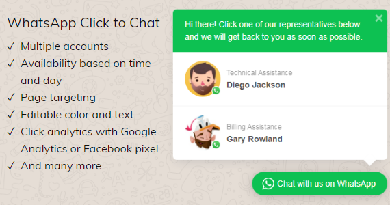 Plugin Nhấp để trò chuyện WhatsApp dành cho WordPress