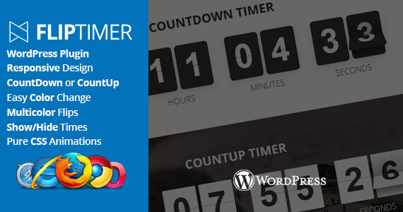 FlipTimer – Plugin WordPress đồng hồ đếm ngược jQuery