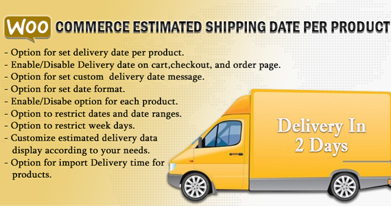 Ngày giao hàng hoặc ngày giao hàng ước tính của WooC Commerce cho mỗi sản phẩm
