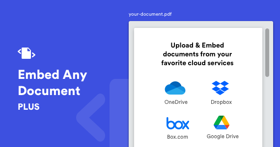 Nhúng bất kỳ tài liệu Plus nào – Plugin WordPress