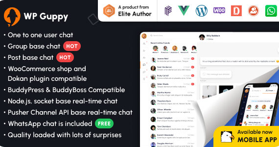 WP Guppy Pro – Plugin trò chuyện trực tiếp cho WordPress, WooC Commerce và BuddyPress