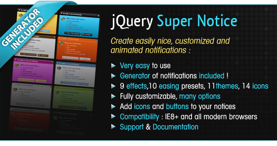 Thông báo siêu jQuery