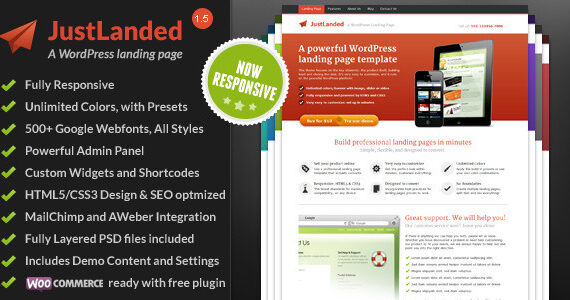 JustLanded – WordPress Landing Page