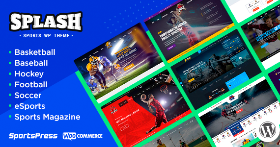 Splash – Sport Club WordPress Theme for Basketball, Football, Hockey