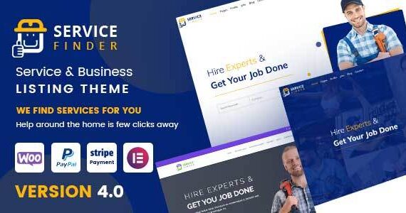 Service Finder – Provider and Business Listing WordPress Theme