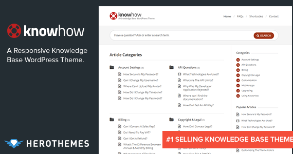 KnowHow – A Knowledge Base WordPress Theme
