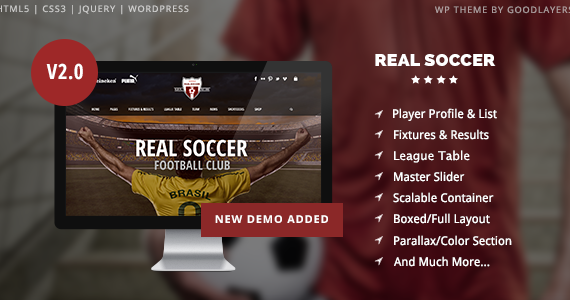 Real Soccer – Sport Clubs WordPress